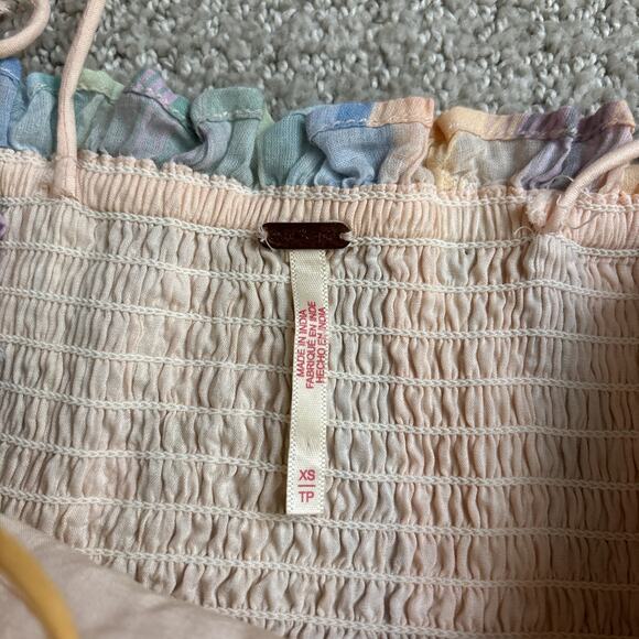 Free People Willow Maxi Dress Multi Pastel Combo Size XS Embroidered Floral - Picture 3 of 10